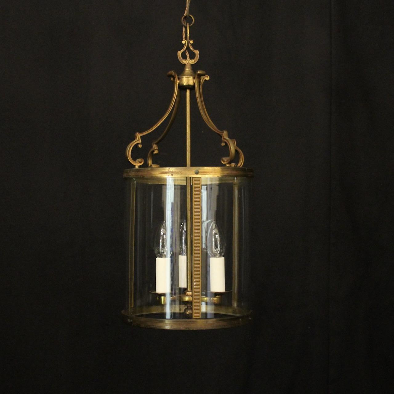French Gilded Convex Hall Antique Lantern (1 of 10) French Gilded Convex Hall Antique Lantern (1 of 10)