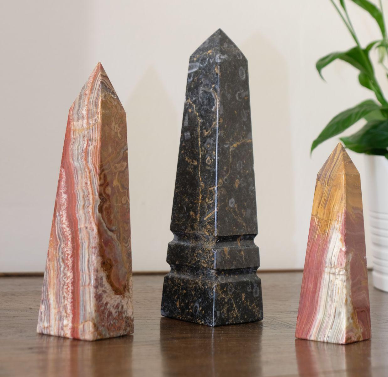Set of Three Marble Needle Obelisks (1 of 4)