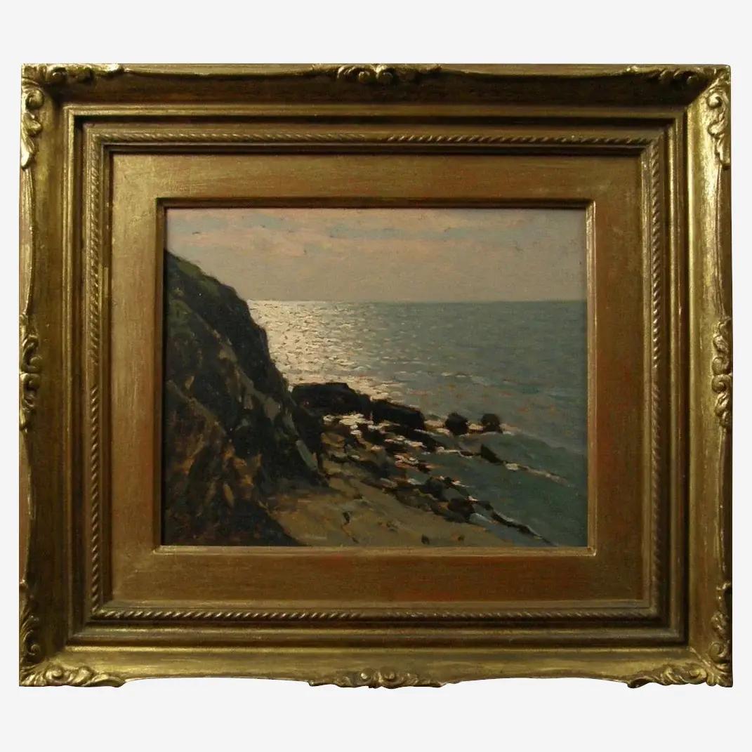 Giovanni Lomi (Italian 1889-1969) Costiera Tocsana / Liguria (1948) Oil on Panel (1 of 7)