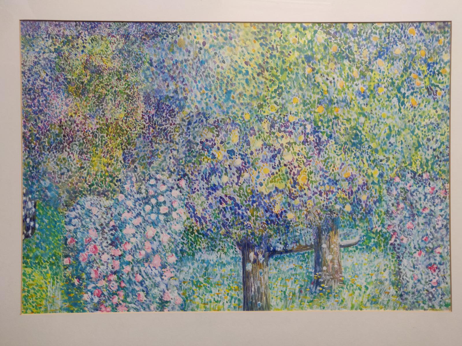 Original Impressionism Watercolour of Blooming Garden C.1970 (1 of 7) Original Impressionism Watercolour of Blooming Garden C.1970 (1 of 7)