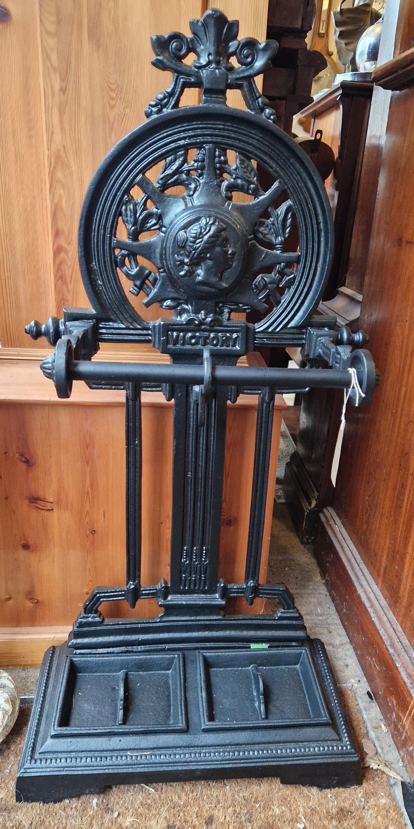 Antique Victorian Style Cast Iron 'victory' Stick Stand (1 of 5) Antique Victorian Style Cast Iron 'victory' Stick Stand (1 of 5)