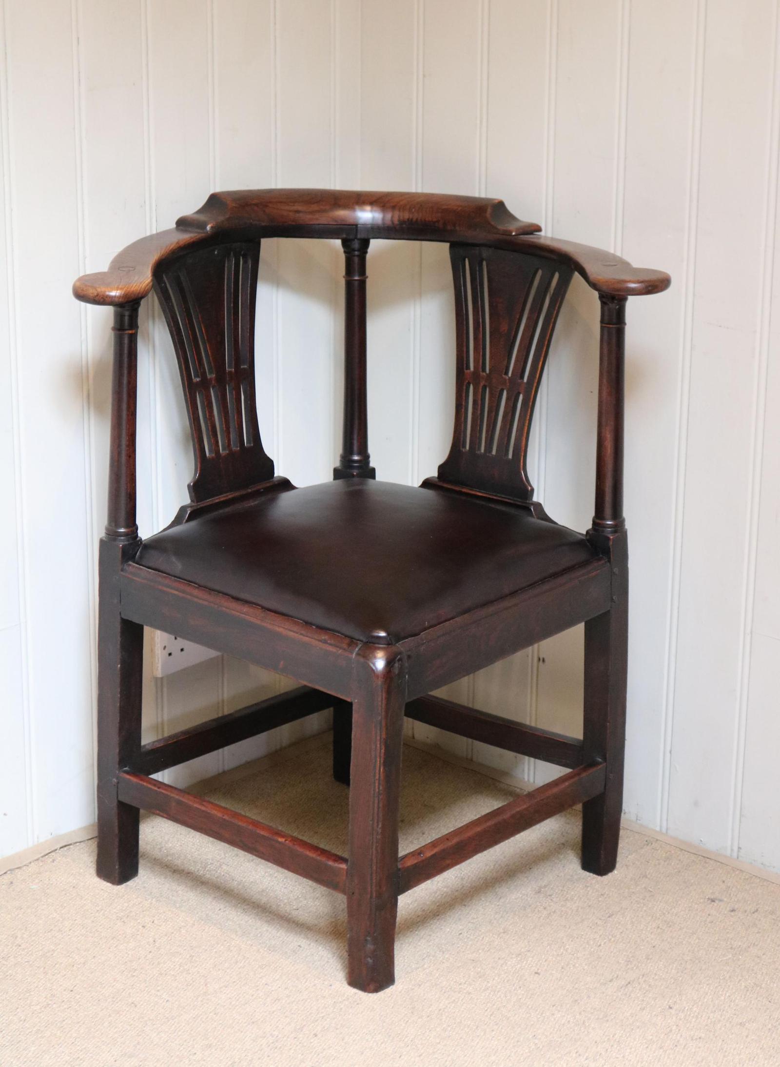 George III Country Elm Corner Chair (1 of 5)
