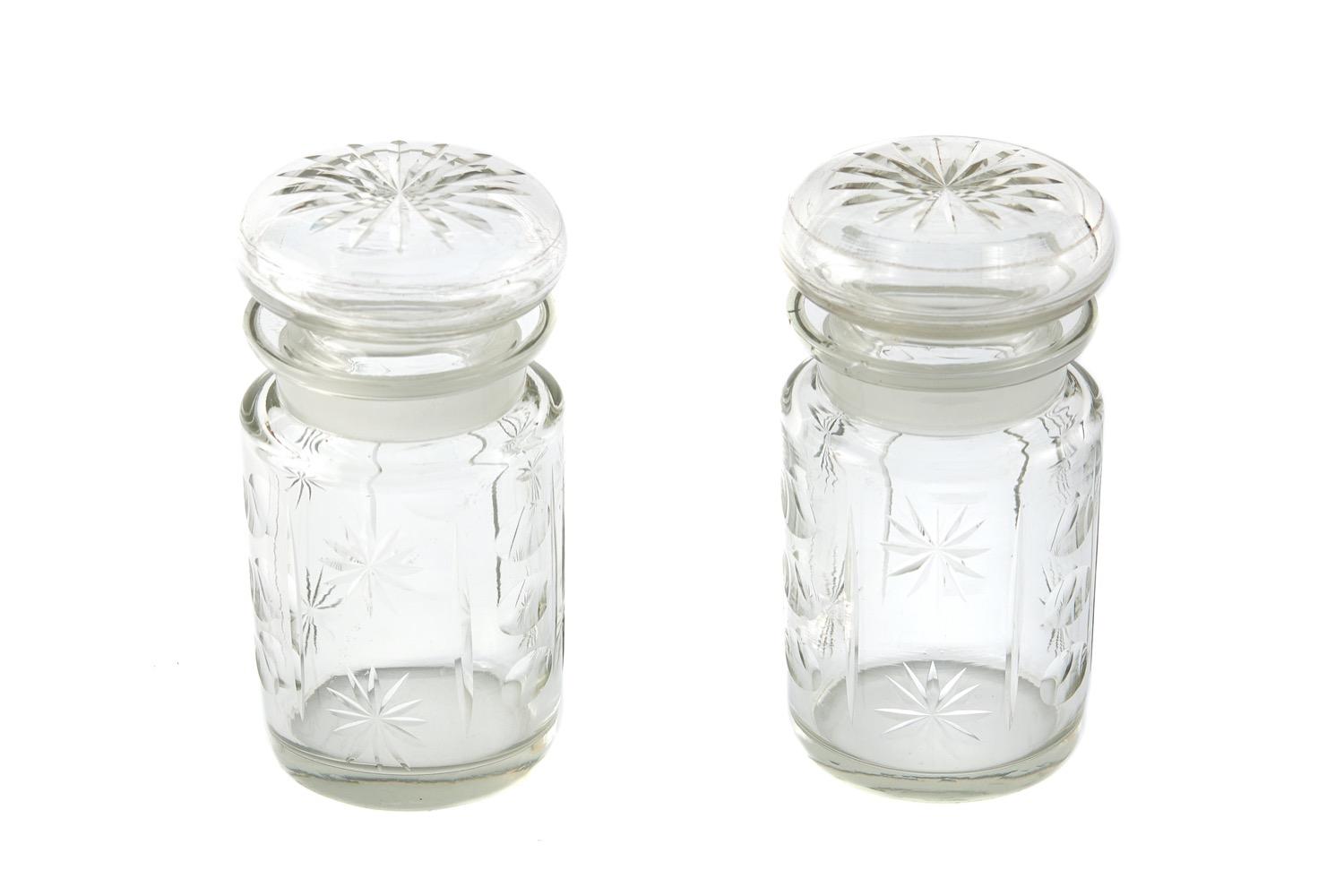 Antique Pair of Cut Glass Jars (1 of 8)