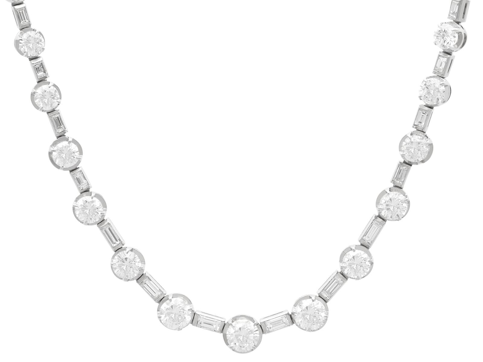 Art Deco 13.35ct Diamond & Platinum Necklace c.1935 (1 of 18)