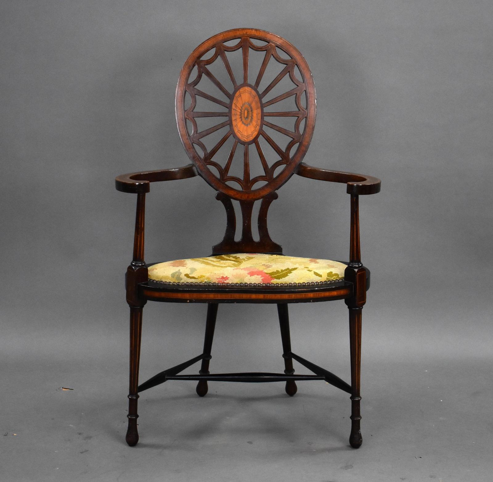 Edwardian Mahogany Armchair (1 of 6)