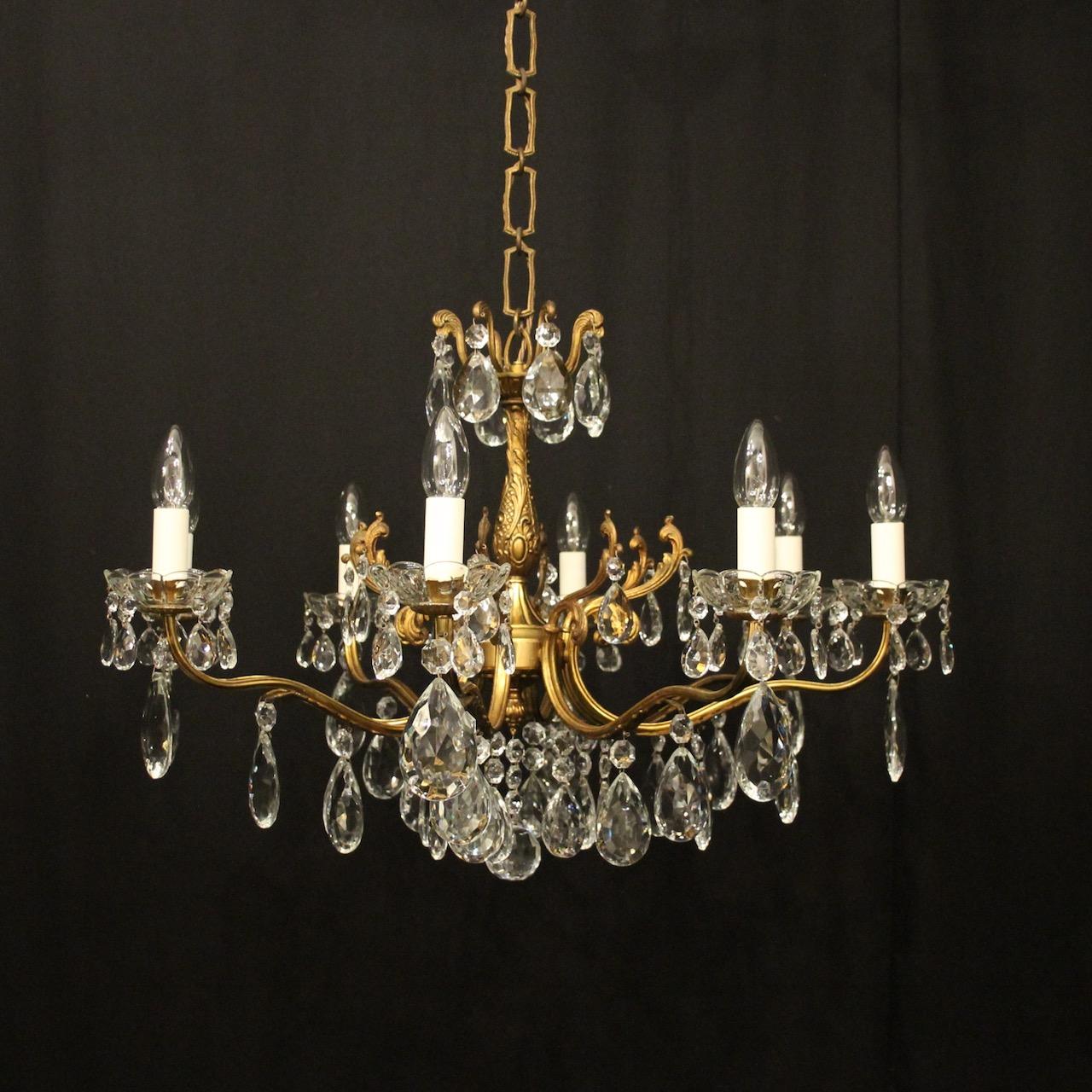 French Gilded 8 Light Antique Chandelier (1 of 10) French Gilded 8 Light Antique Chandelier (1 of 10)