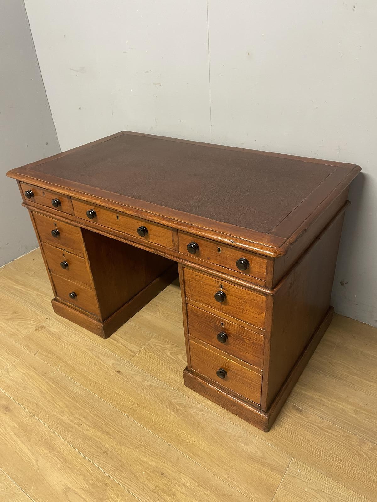 C19th Pine Three Part Pedestal Desk ex York Minster (1 of 12)