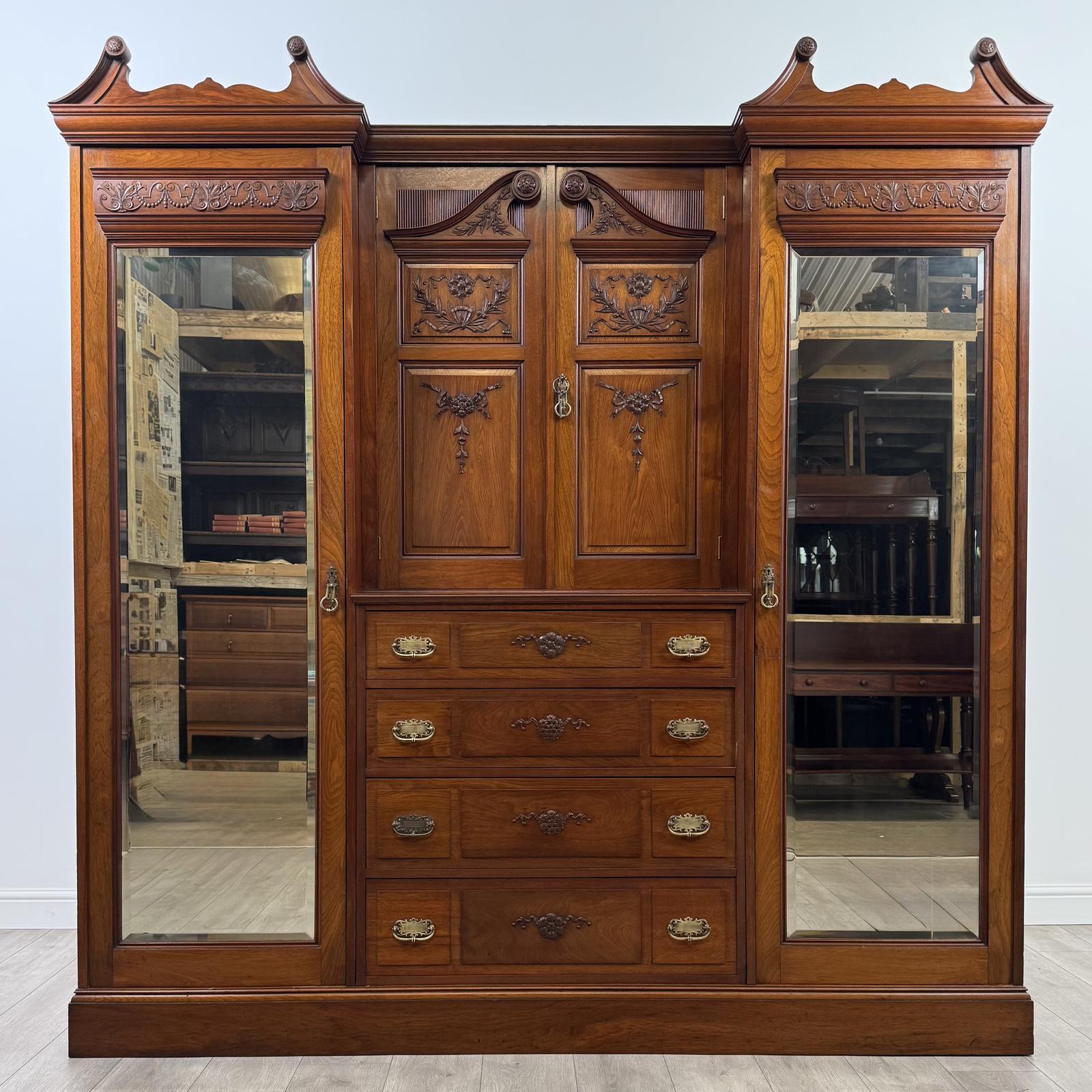 Antique 20th Century Large Wardrobe By Jas Shoolbred & Co (1 of 11)