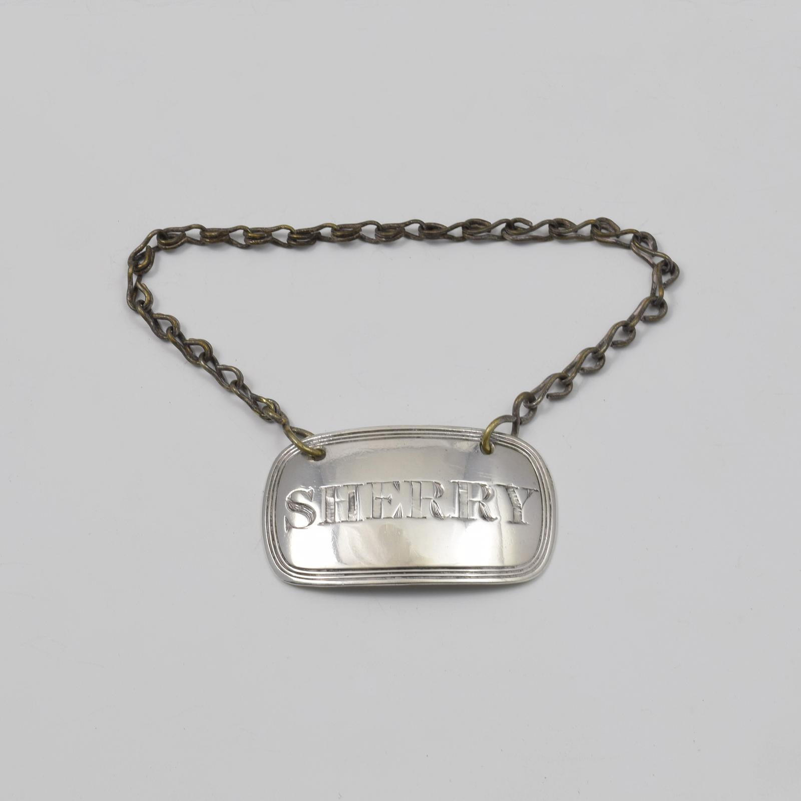 William IV Silver Sherry Decanter Wine Label Joseph Wilmore 1836 (1 of 4)