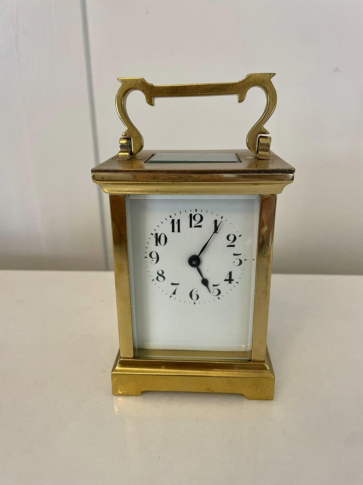 Antique French Quality Brass Carriage Clock (1 of 9) Antique French Quality Brass Carriage Clock (1 of 9)