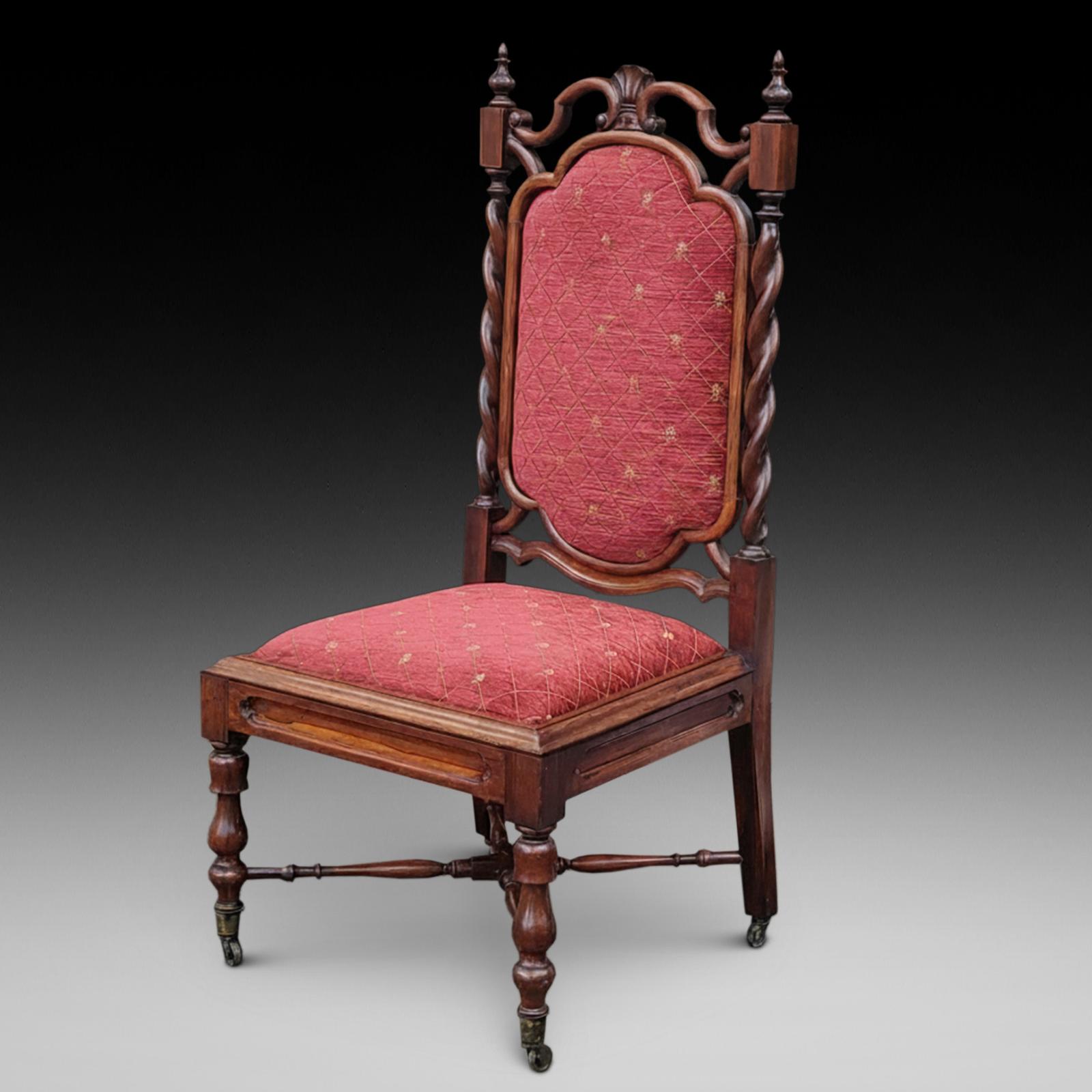 Early Gothic Revival Solid Rosewood Nursing Chair (1 of 8) Early Gothic Revival Solid Rosewood Nursing Chair (1 of 8)