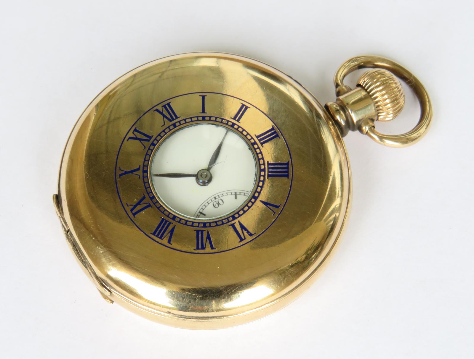 Pocket Watch: 1930s Hexameter Half Hunter Pocket Watch (1 of 6)