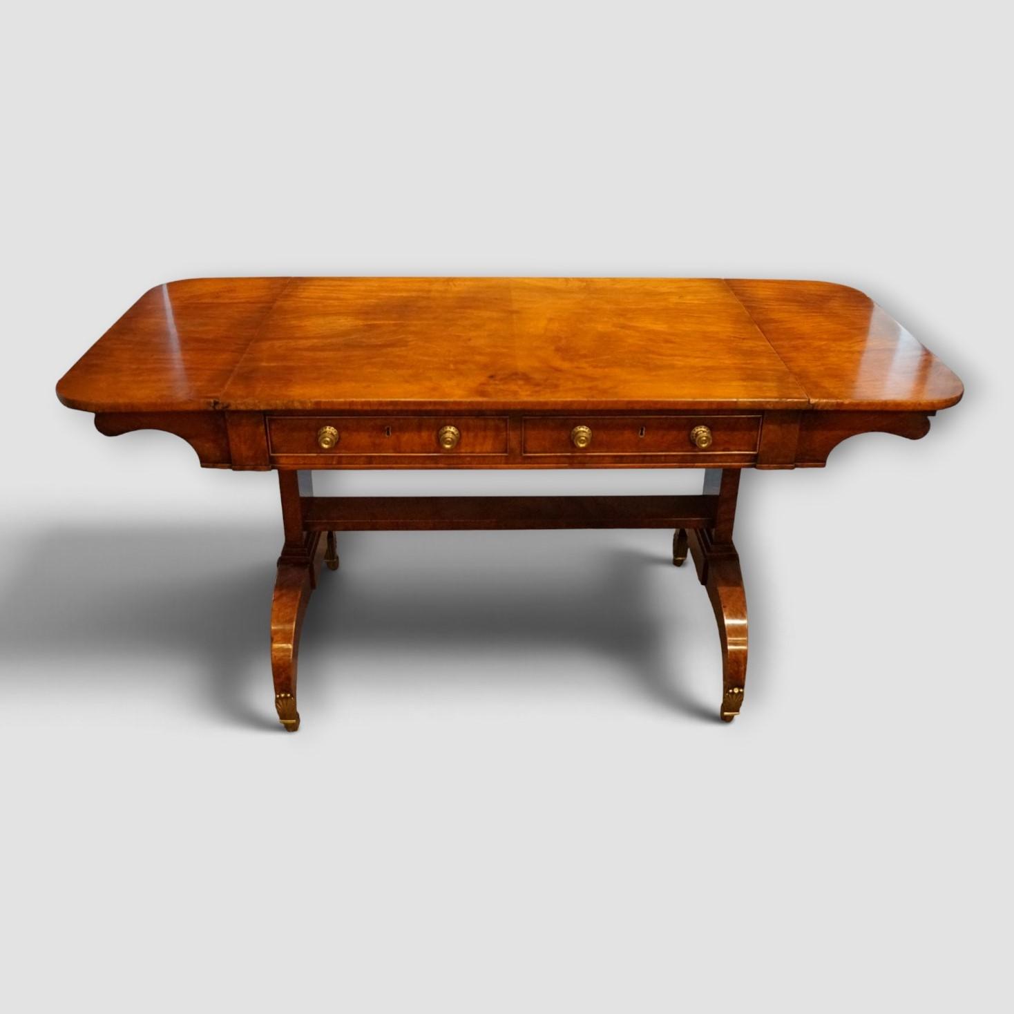 Exceptional Regency Burr Satinwood Sofa Table with Drop Leaves c.1820 (1 of 14) Exceptional Regency Burr Satinwood Sofa Table with Drop Leaves c.1820 (1 of 14)