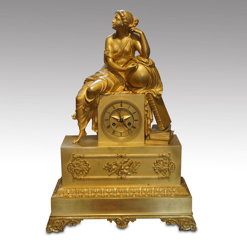 Large French Empire Gilt Clock by Deniere et Fils (1 of 11)