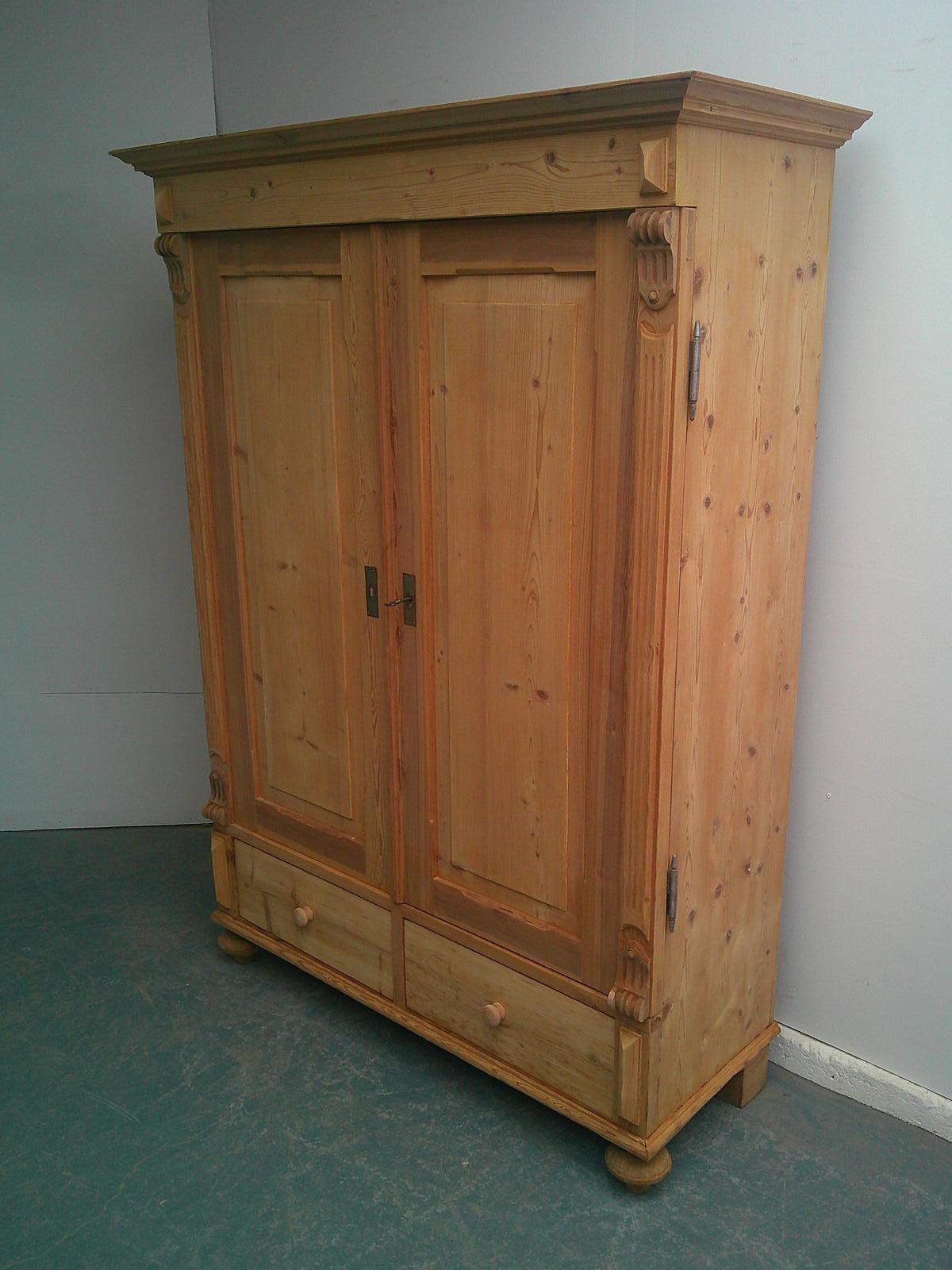 Rare Georgian Antique Pine Fitted 1 Piece Storage Cupboard to wax / paint (1 of 12)