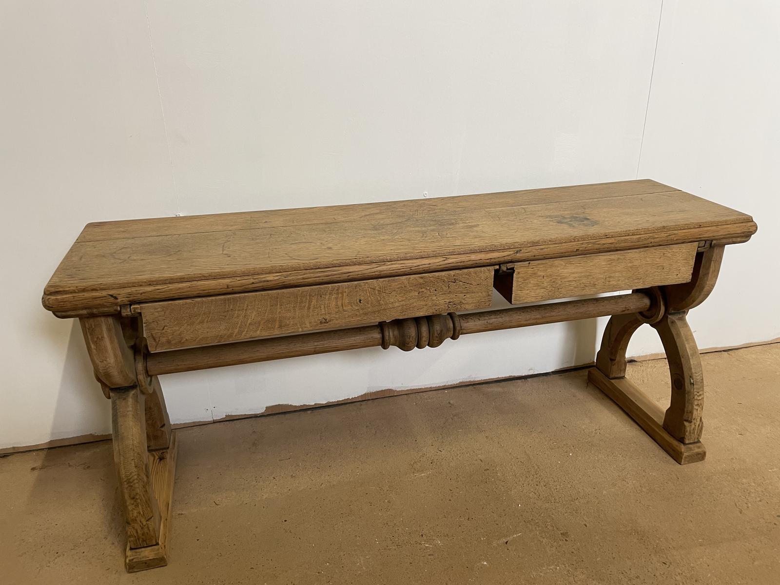 Victorian Oak Gothic Style Window Seat (1 of 10)