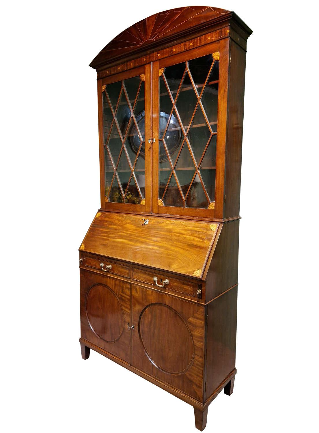 Georgian Mahogany Secretaire Bookcase (1 of 4)