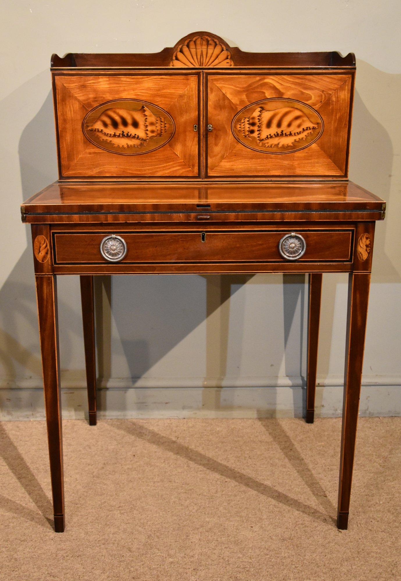 George III Satinwood Mahogany Bonheur Du Jour (1 of 12)