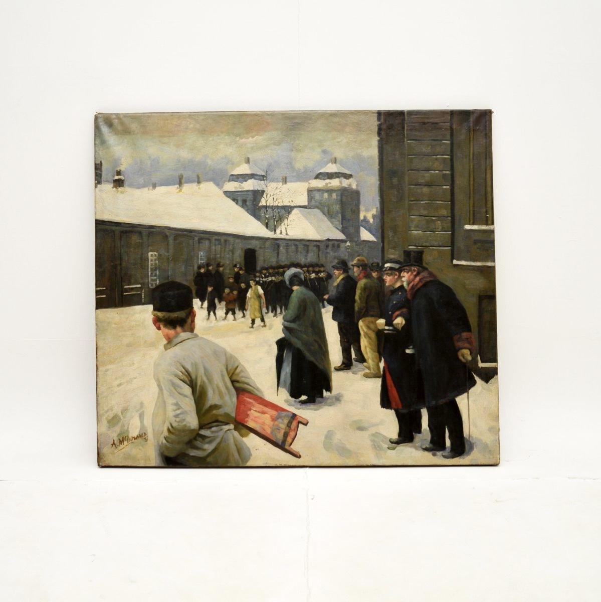 Antique Oil Painting by A.McDonald (1 of 10)