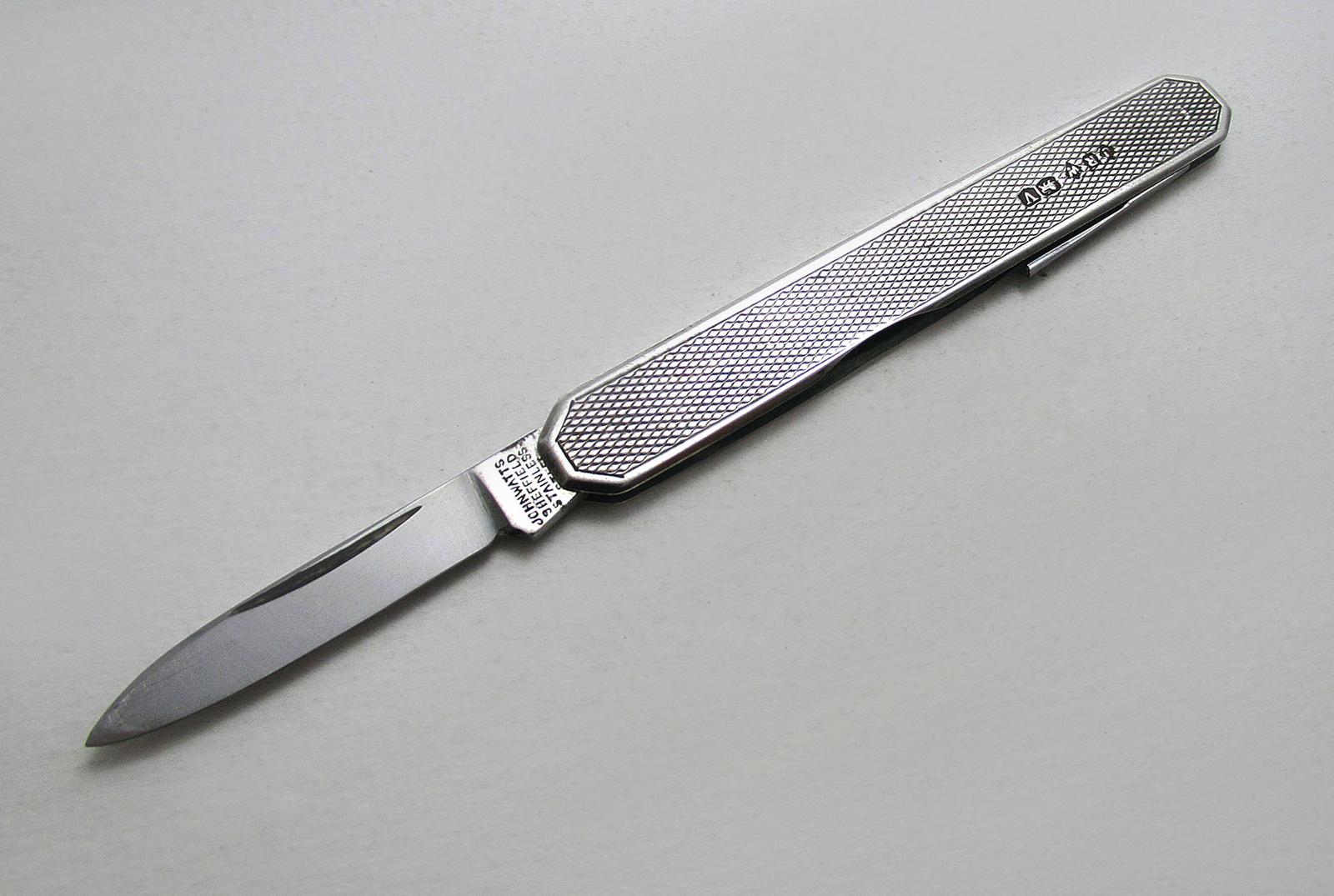 Art Deco 1938 Sheffield English Vintage Sterling Silver Stainless Steel