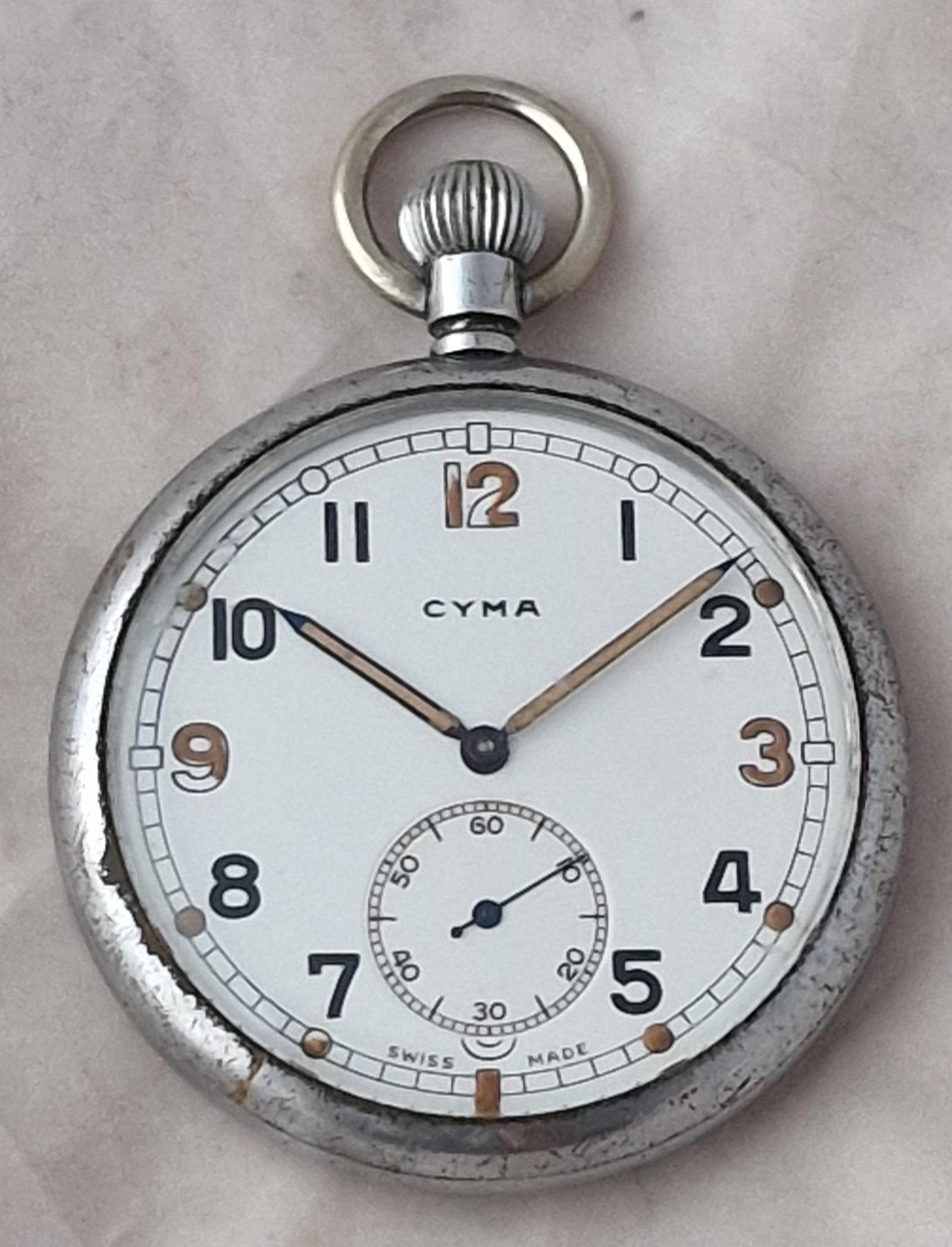 Cyma WW2 Period GSTP Pocket Watch (1 of 2) Cyma WW2 Period GSTP Pocket Watch (1 of 2)