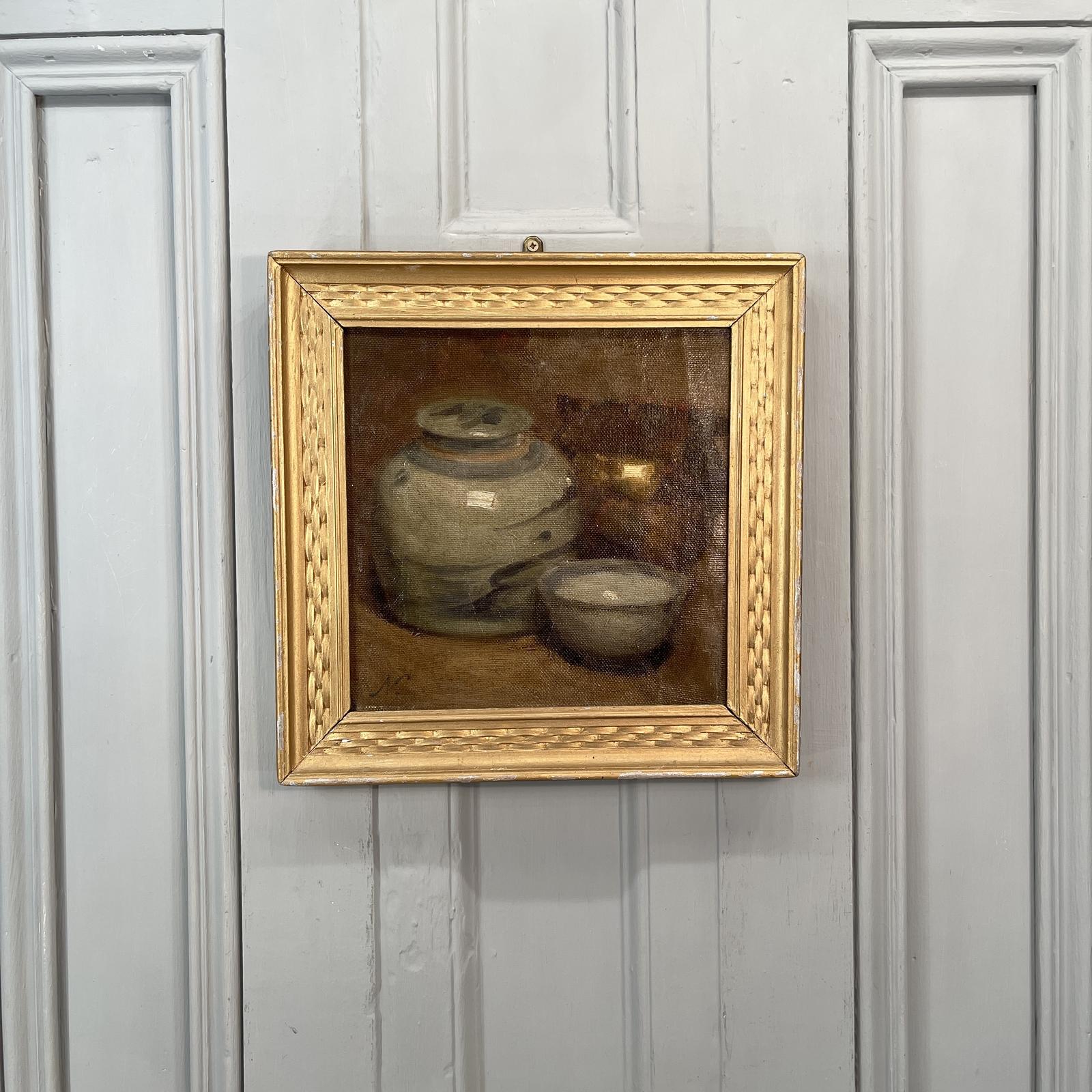 Antique Oil Painting Entitled Still Life of Pots Attributed to William Nicholson 1935 (1 of 10)