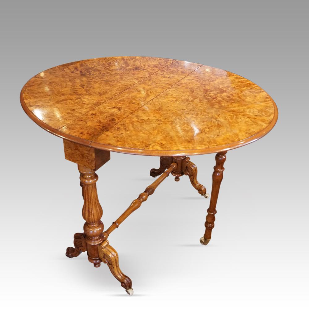 Victorian Burr Walnut Sutherland Table (1 of 8)