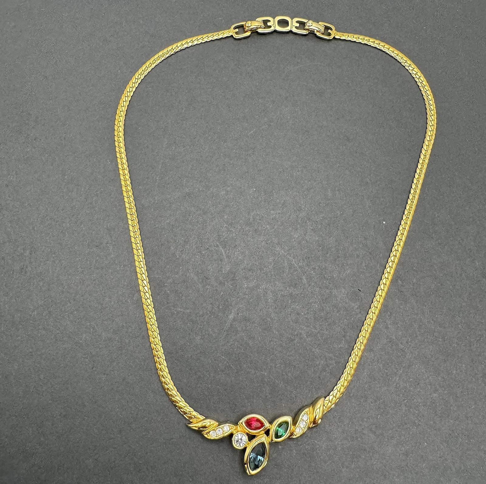 1980s Henkel & Grossé Gold Plated Omega Neklace (1 of 5)