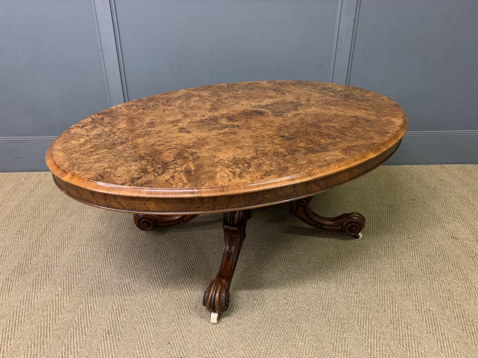 Large Sized Victorian Burr Walnut Coffee Table (1 of 14)