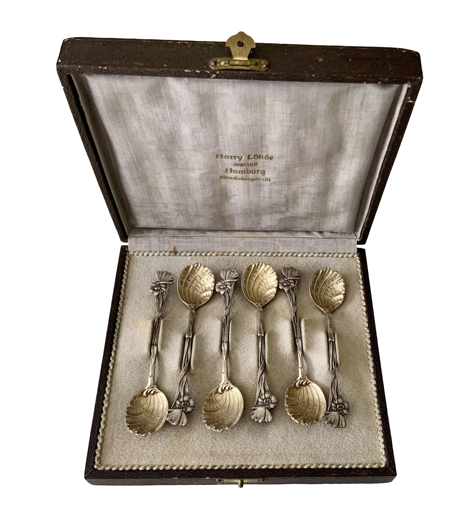German Silver Art Nouveau Teaspoons (1 of 1)