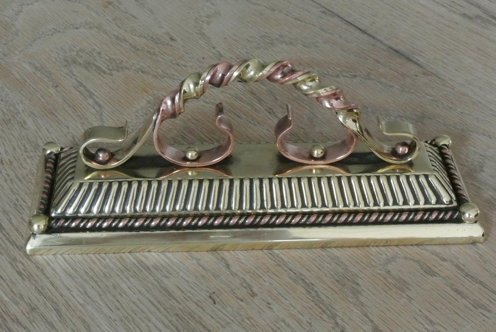 Quality Victorian William Tonks Copper & Brass Poker Stop / Door Stop c.1895 (1 of 5)