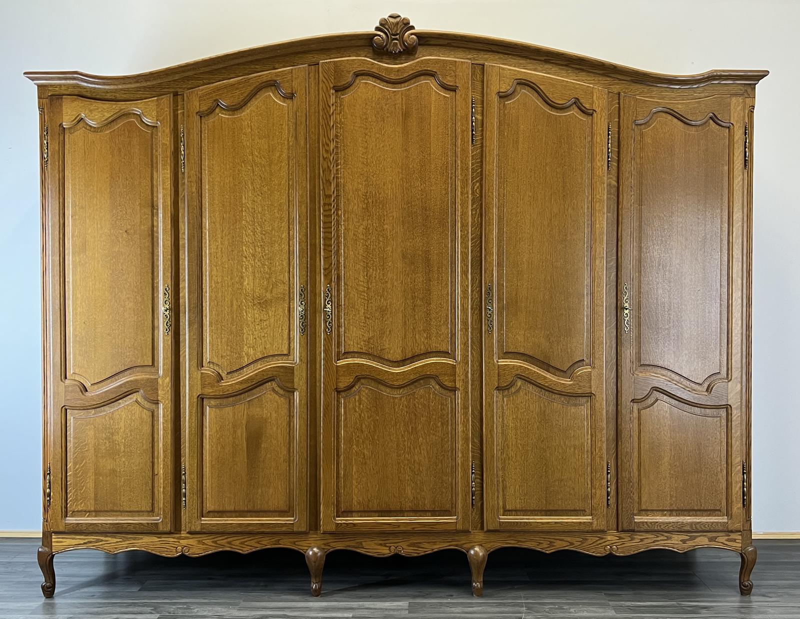 French Carved 5 Door Armoire Wardrobe (1 of 11) French Carved 5 Door Armoire Wardrobe (1 of 11)