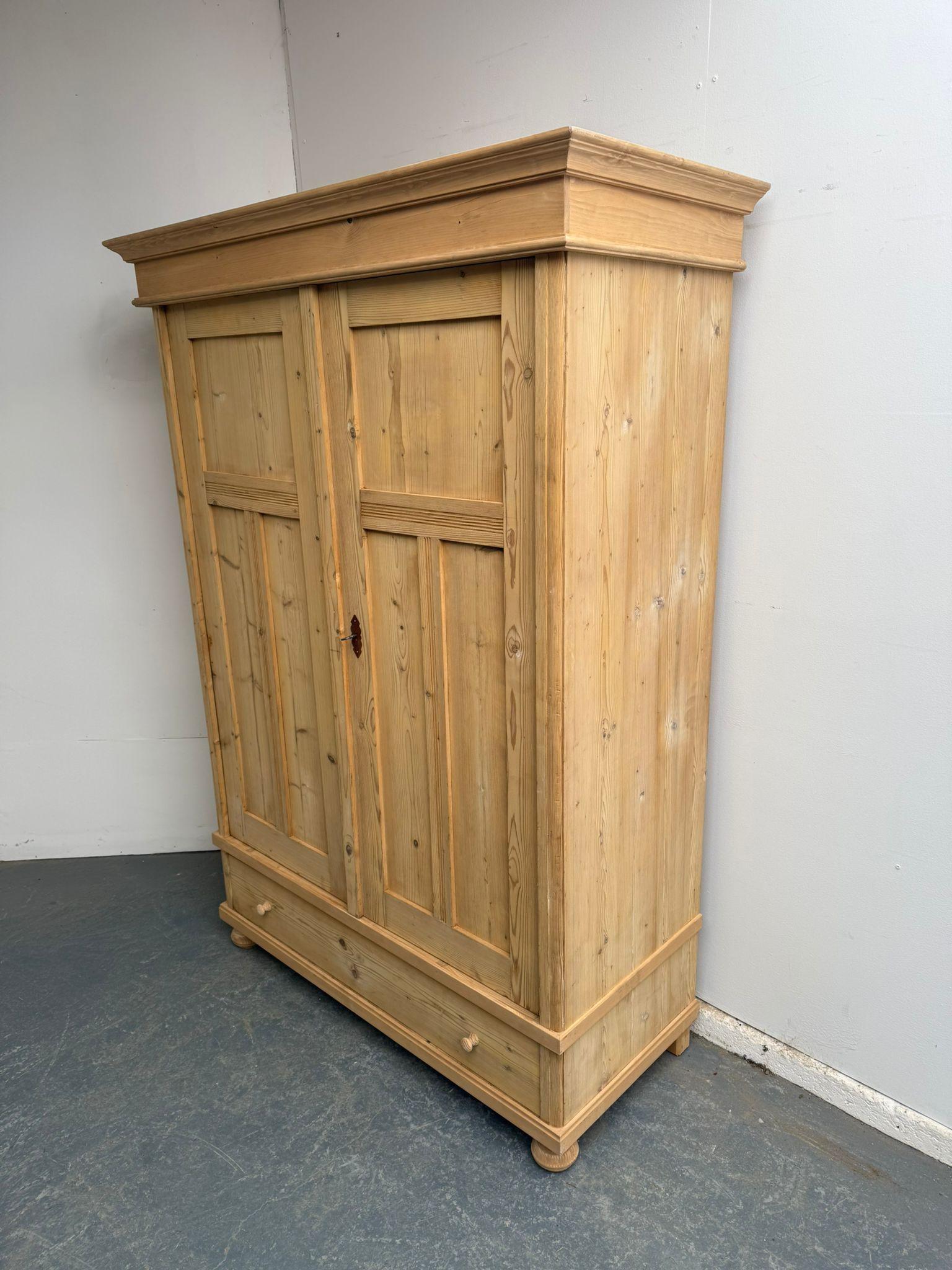 A Stunning Antique / Old Pine 2 Door Knockdown Wardrobe to Wax / Paint (1 of 12)