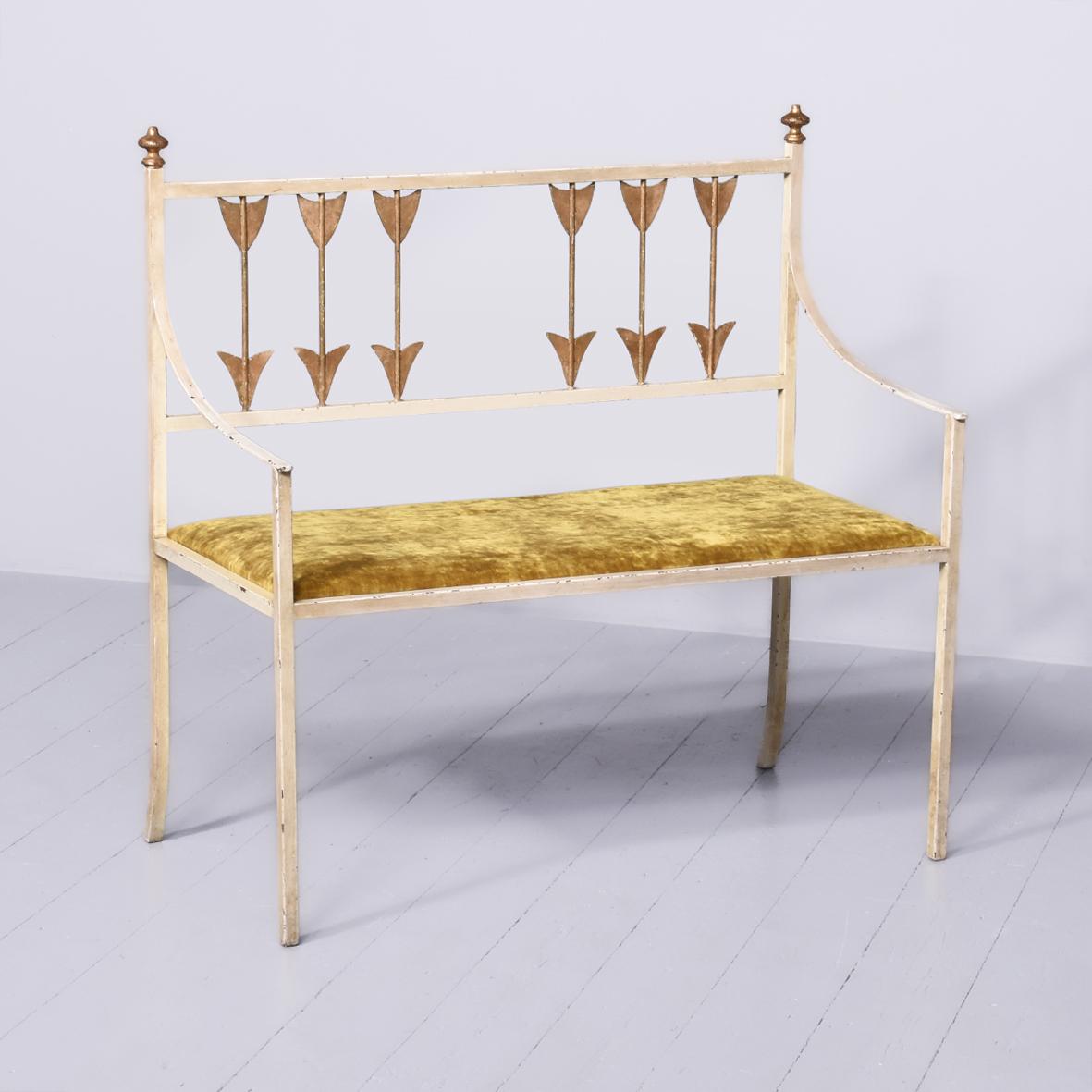 Painted Metal Hall Bench (1 of 10)