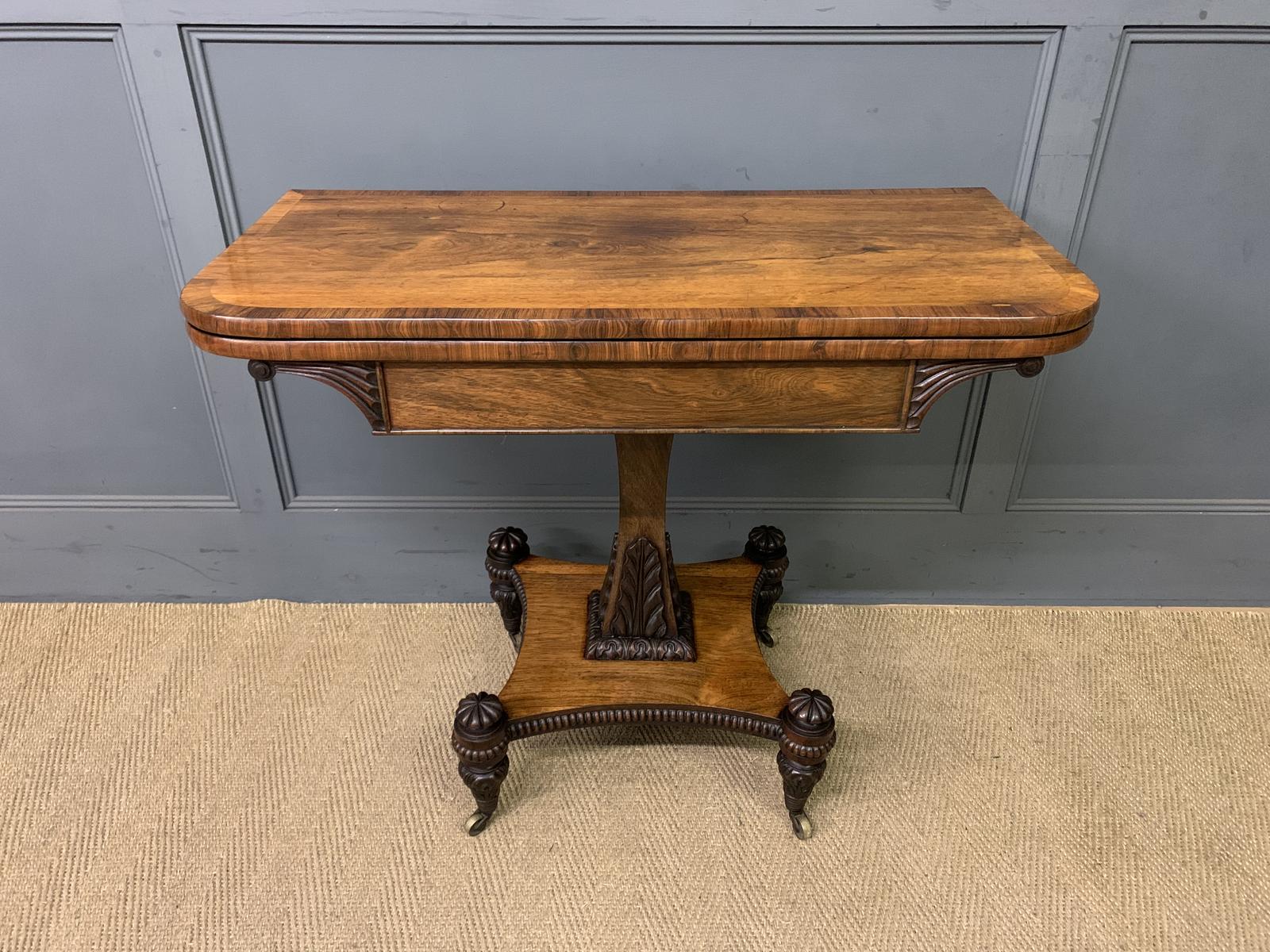 Regency Period Rosewood Card Table (1 of 18) Regency Period Rosewood Card Table (1 of 18)