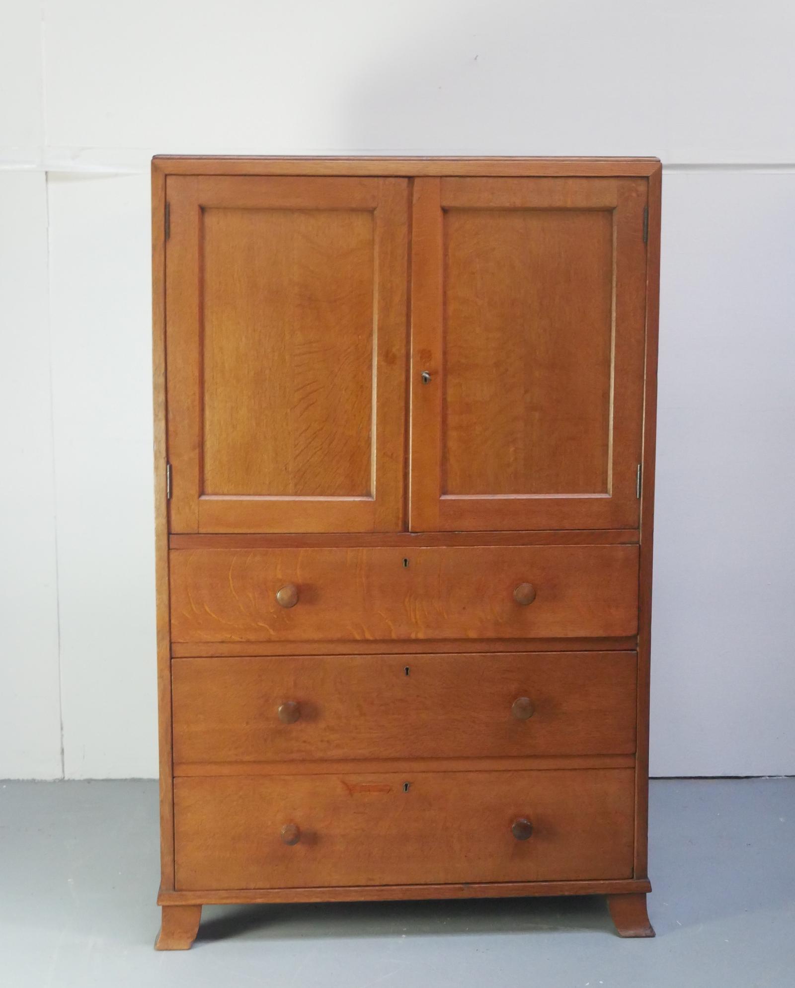 English Oak Tallboy Attributed to Heals (1 of 19) English Oak Tallboy Attributed to Heals (1 of 19)