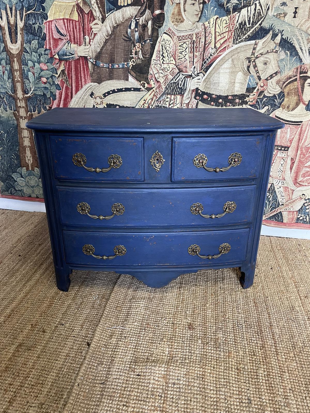 18th Century Style Painted French Commode, Blue (1 of 11)