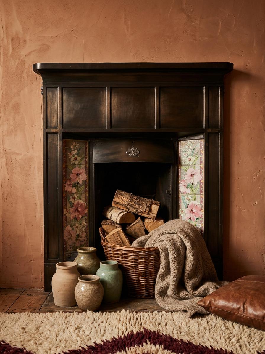 Antique Victorian Cast Iron Fireplace with Amaryllis & Lily Tiles (1 of 10) Antique Victorian Cast Iron Fireplace with Amaryllis & Lily Tiles (1 of 10)