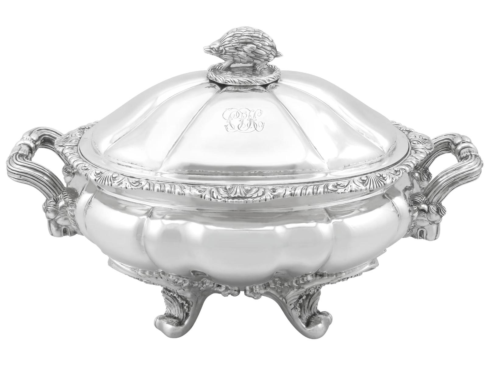 Antique Indian Colonial Silver Soup Tureen c.1830 (1 of 15)