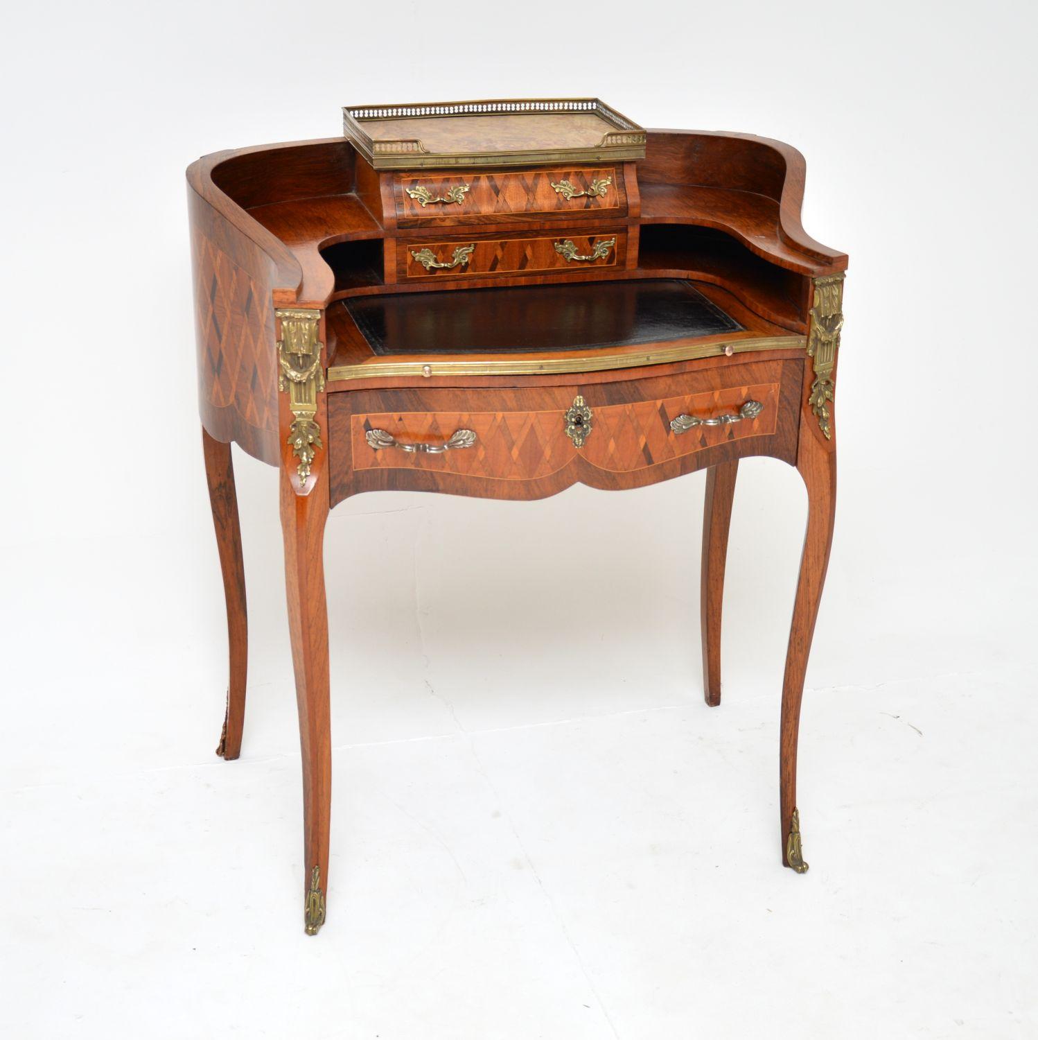 Antique French Inlaid Walnut Escritoire Writing Desk (1 of 12) Antique French Inlaid Walnut Escritoire Writing Desk (1 of 12)