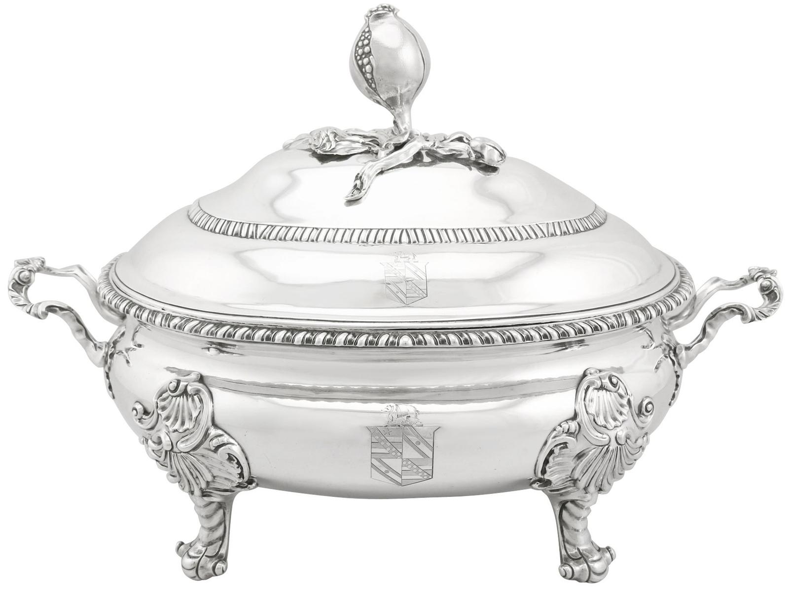 Antique George II Sterling Silver Soup Tureen 1758 (1 of 15)