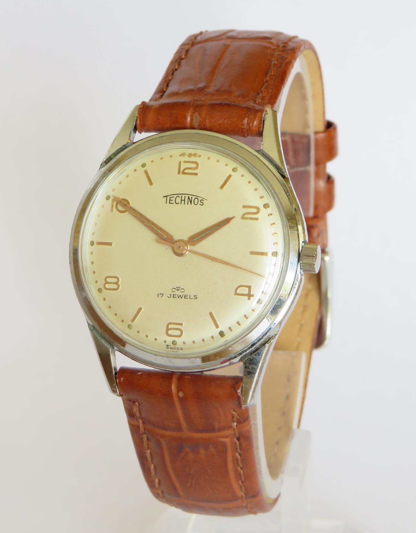 Watch: Gents Technos Wrist Watch c.1960 (1 of 5) Watch: Gents Technos Wrist Watch c.1960 (1 of 5)