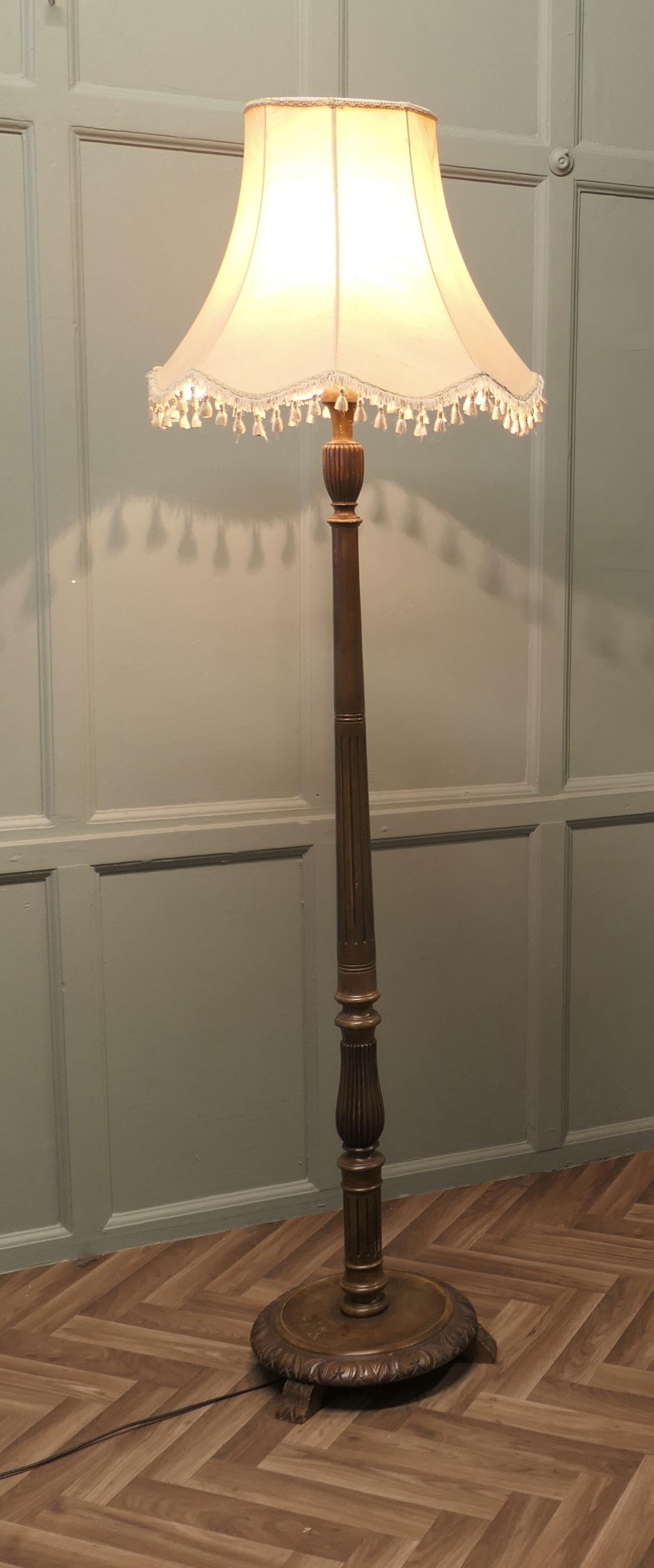 Tall Scumble Painted Floor Lamp, Standard Lamp (1 of 5)