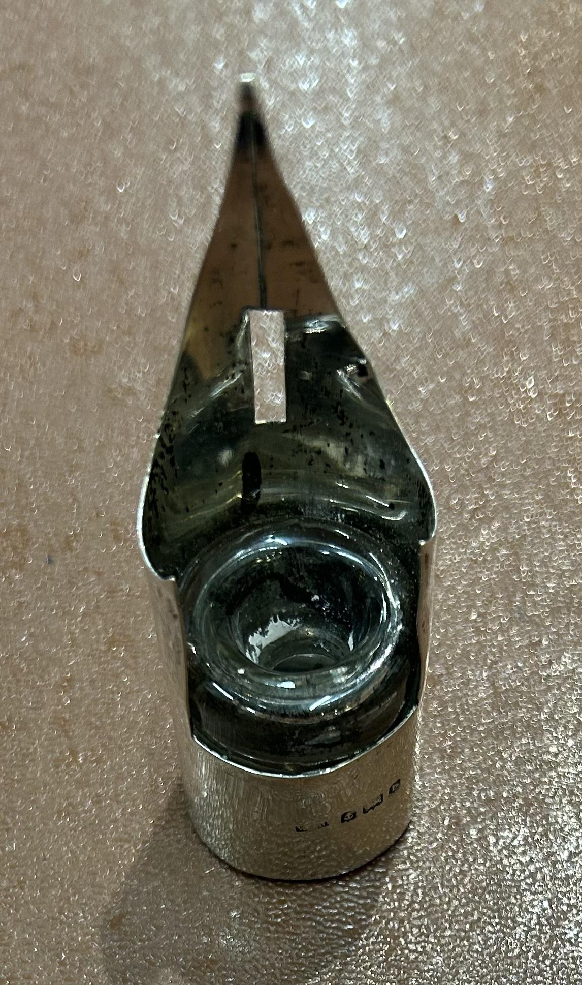 Silver Inkpot in the Form of a Fountain Pen (1 of 4) Silver Inkpot in the Form of a Fountain Pen (1 of 4)