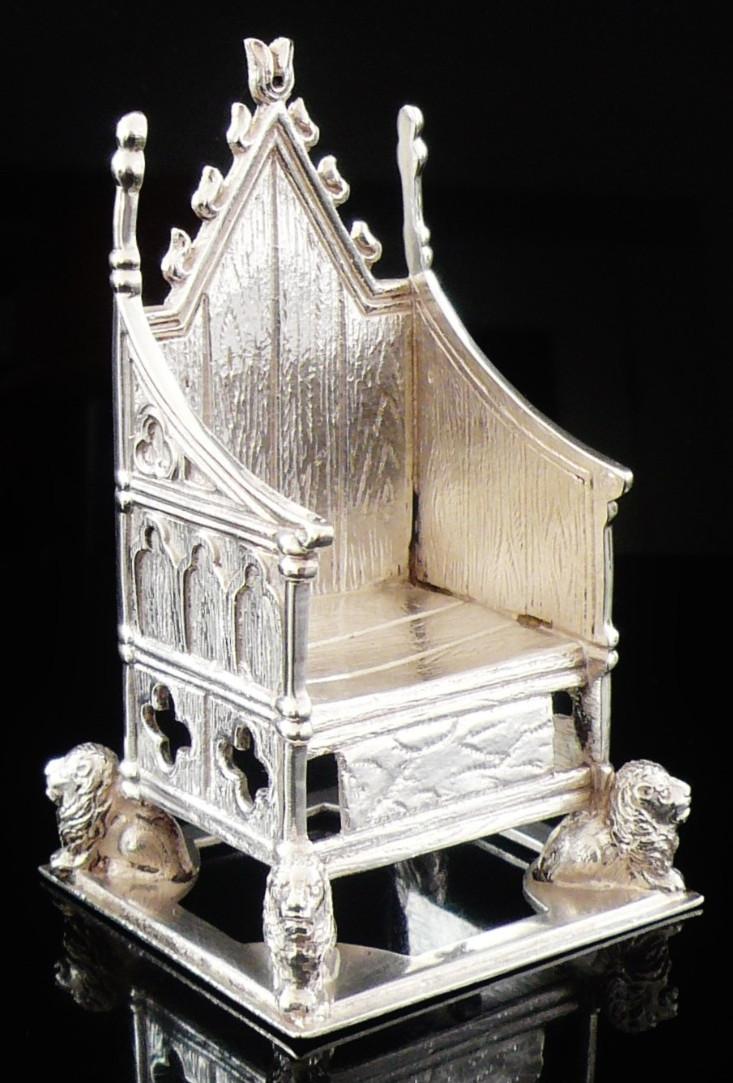 Sterling Silver Coronation Throne Chair, London 1910 (1 of 11) Sterling Silver Coronation Throne Chair, London 1910 (1 of 11)