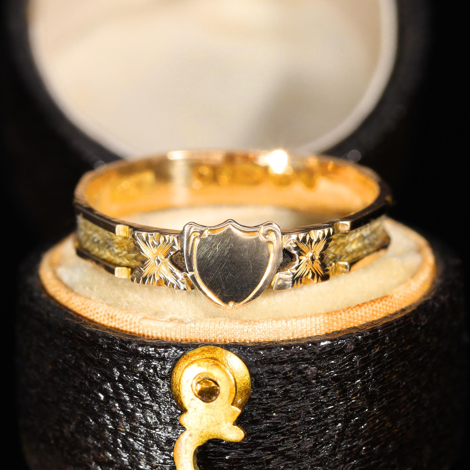 The Antique Victorian Plaited Hair Mourning Ring (1 of 10) The Antique Victorian Plaited Hair Mourning Ring (1 of 10)