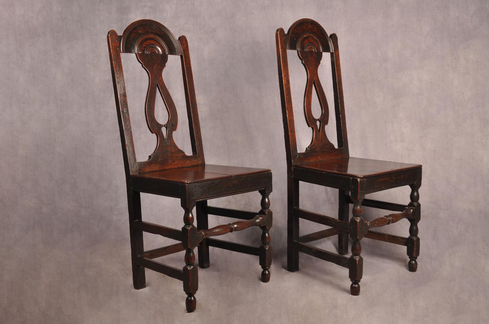 Pair of 17th Century Oak Side Chairs (1 of 11)