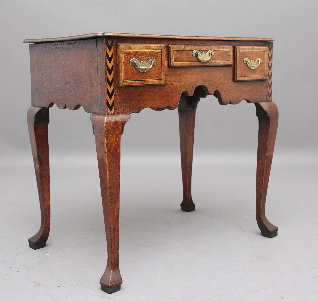 Decorative 18th Century Oak Lowboy (1 of 9)