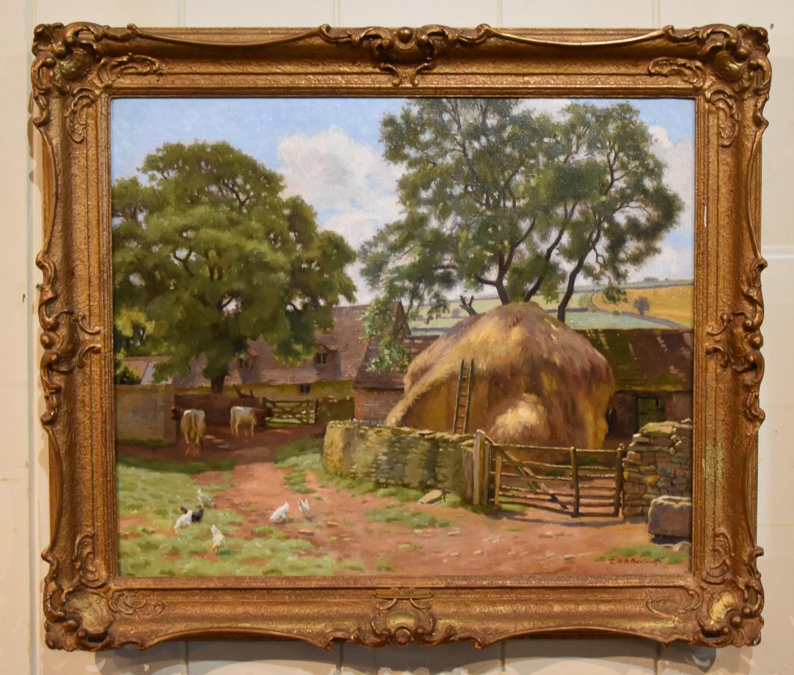 Oil Painting by Charles Henry Burleigh - The Farmstead (1 of 6)