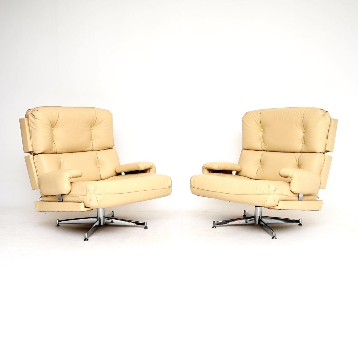 Pair of Vintage Leather & Chrome Kohinoor Armchairs by Howard Keith (1 of 10) Pair of Vintage Leather & Chrome Kohinoor Armchairs by Howard Keith (1 of 10)